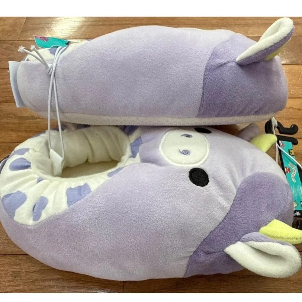 Boys Girls Original Squishmallows Bubba the Cow Slippers Size 11/12 13/1 2/3 NWT